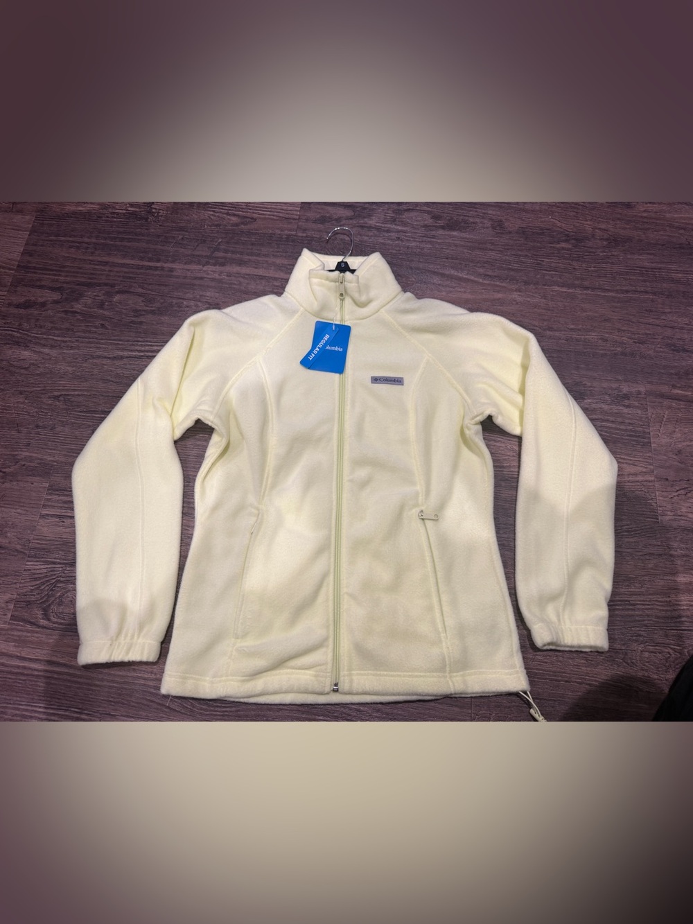 Columbia Women's Light Yellow Full-Zip Teddy Fleece Jacket